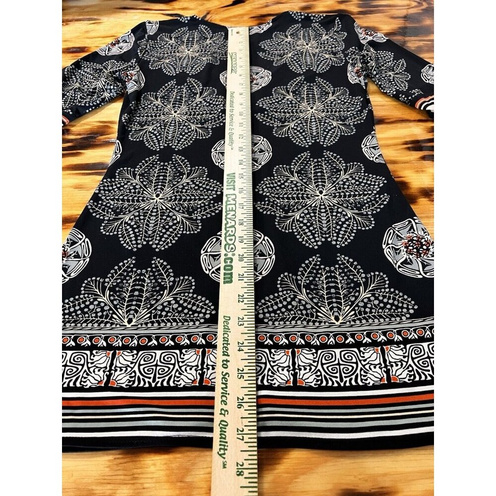 Max Studio Dress Size Small V Neck Geometric Colorful Lightweight Stretch Hippie - Picture 4 of 9